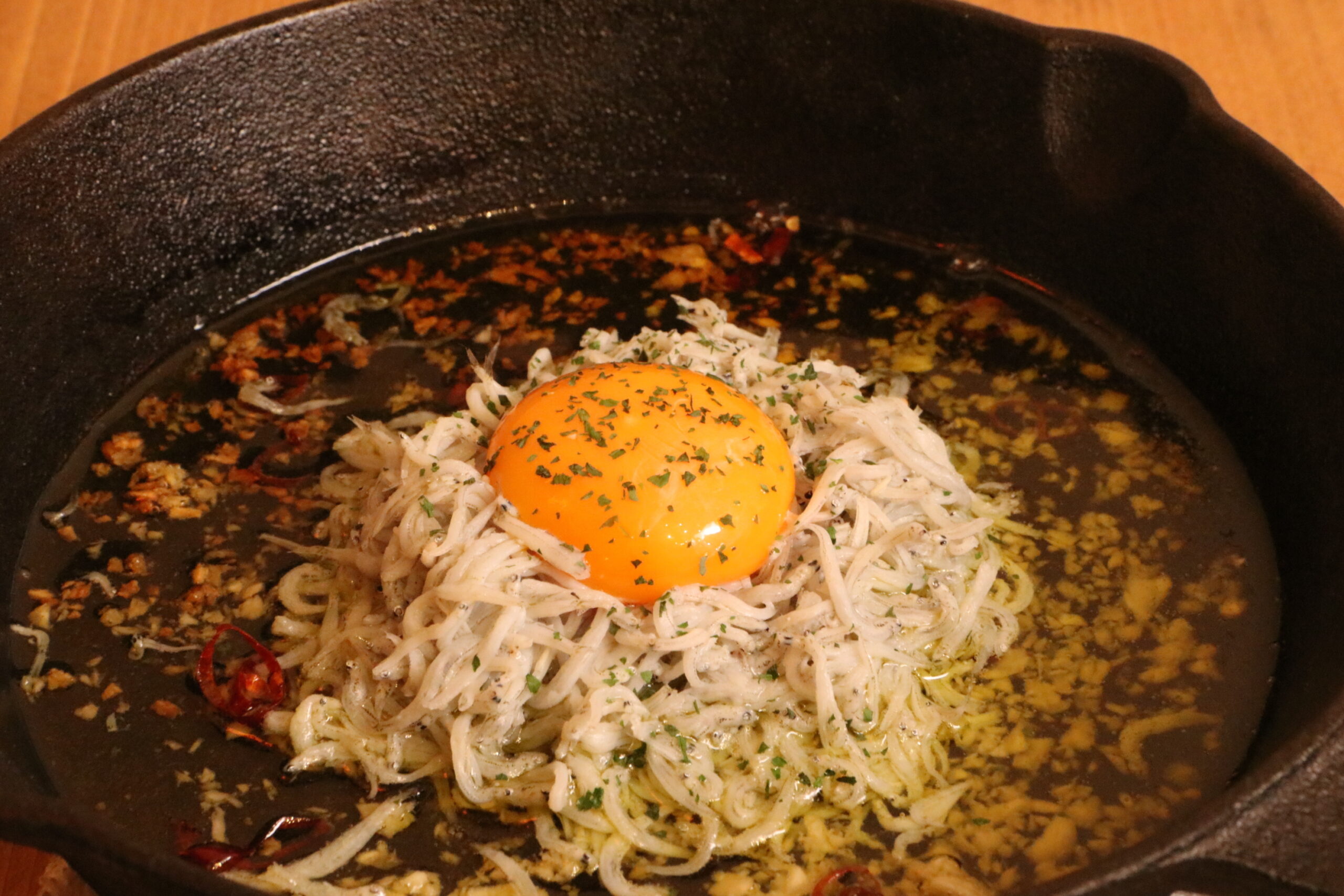 しらすのアヒージョ